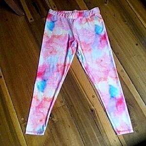 Everlast Pink and Blue Tie-Dye Leggings
